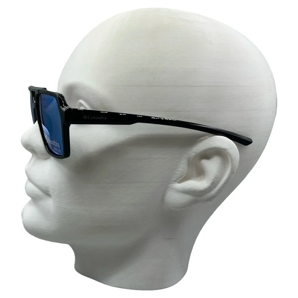 Columbia C573SPN 004 Black Blue Mirror Polarized Navigator Sunglasses NEW